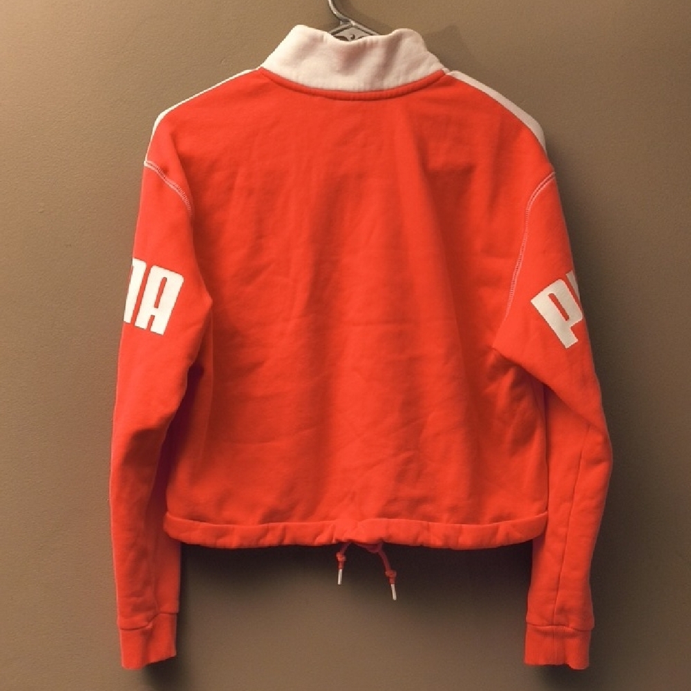Puma - Like New - Salmon and White Quarter-Zip  Women's Sweater - Picture 12 of 12